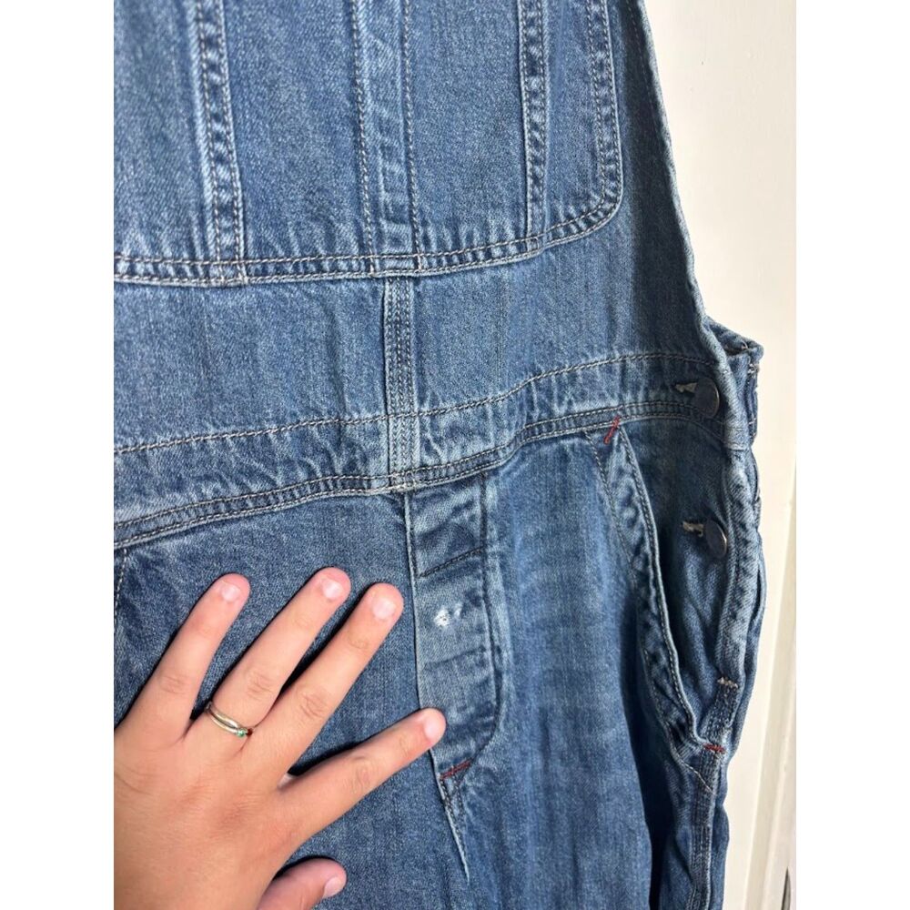 We the Free Free People Denim Overalls Women's size 24 Blue Dungarees Coveralls - Picture 4 of 7